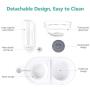 ELSPET 2 in1 Cats Gravity Waterer/Cats Food Bowl, Anti-Spill Raised Side/Anti-Slip Base, Pet Automatic Water Dispenser with Detachable Bowl and 500ml Water Bottle