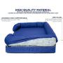 Imperial Petcare Luxury Memory Foam Bed for Sml Lrg X-Large Dogs, Size,Color Options, Washable Cover, Breathable 35% Cotton - Waterproof Liner, Shredded Foam Bolster, Non-Skid Bottom Blue no Print