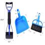 LYTOS Poop Scooper Pet Waste Pick Up Jaw Scooper & Cleanig Shovel Set (Blue)