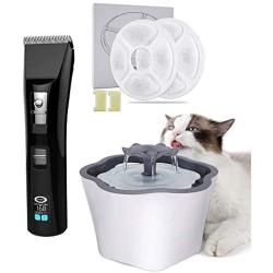 ENJOY PET Dog Clippers & Cat Water Fountain & Cat Water Fountain Replacement Filters Sponges 2PCS