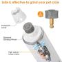 OWNPETS Dog Nail Grinder Clipper, 2-Speed Rechargeable Electric Nail Grinder for Dogs with 3 Grinding Ports, Pet Nail Clippers and Trimmer for Small, Medium, Large Dogs, Cats, Rabbits- White