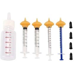 Xuanda Mini Pet Feeding Bottle and Syringes with Nipples for Small Cat Dog Animals (Model 4)