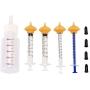 Xuanda Mini Pet Feeding Bottle and Syringes with Nipples for Small Cat Dog Animals (Model 4)