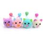 ocijf179 Pet Toy Kitten Colorful Plush Mouse Head with Bell Rope Cat Toy Interactive Pet Supply - Blue