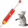 MUSEMET LED Cat Toy Cat Catch Interactive Red Fish LED Light Paw Style Exercise Chaser Toy Pet Training Tool (No Battery Include)