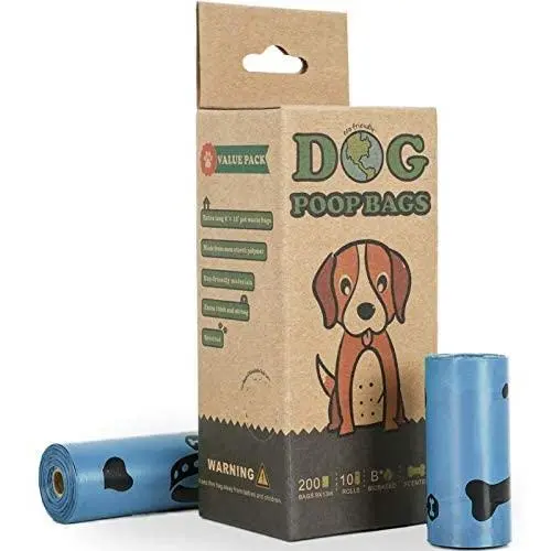 BOTEWO Dog Poop Bags, Biodegradable Poop Bags for Dogs, 200 Counts Extra Large Leak-Proof Dog Waste Bags Refill Rolls (Blue)