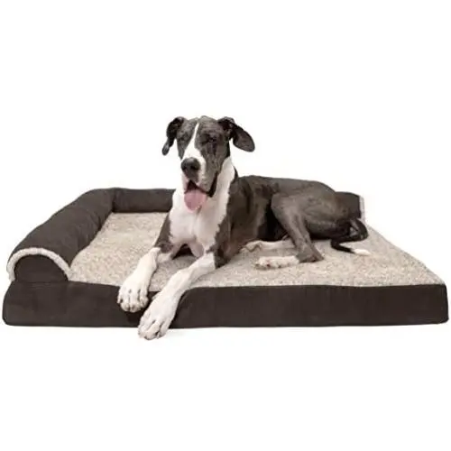 Furhaven Pet Dog Bed - Cooling Gel Memory Foam Faux Fleece and Chenille Soft Woven Traditional Sofa-Style Living Room Couch Pet Bed with Removable Cover for Dogs and Cats Furhaven Pet Dog Bed - Cooling Gel Memory Foam Faux Fleece and Chenille Soft Woven Traditional Sofa-Style Living Room Couch Pet Bed with Removable Cover for Dogs and Cats