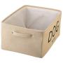 Xbopetda Canvas Dog Toy Basket Basket with Handles for Cat Toy Basket Clothes Storage,Pet Toy and Accessory Storage Bin-Dog-Beige