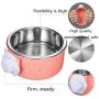 Hamiledyi Crate Dog Bowl,Removable Stainless Steel Pet Cage Bowl Food Water Feeder Bows Coop Cup with Bolt Holder for Cat,Puppy,Rabbite Birds and Other Small Pets(2 Pack)