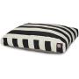 Black Vertical Stripe Medium Rectangle Indoor Outdoor Pet Dog Bed With Removable Washable Cover By Majestic Pet Products
