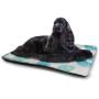 DayDayFun Watercolor Pet Sleeping Mat Chevron Geometric Motifs in Dark Coffee Colors Zigzag Tribal Washable Puppy Pad Brown Caramel Pale Brown