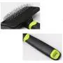 DAN Pet Grooming Brush,Self Cleaning Slicker Brush Effectively Reduces Shedding by Up to 95% - Professional Pet Grooming Brush for Small, Medium & Large Dogs