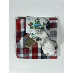 Priscillas Pet Products Cat Blanket with Corner Pocket + Cat Toy + Ultra Potent Catnip