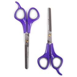 Hertzko Thinning Scissors Set Includes a 15 Teeth + 38 Teeth thinning Shears for thinning Out pet’s Fur and Blending Shorter and Longer Hair - Great Grooming Scissors for Dogs, Cats, and Rabbits