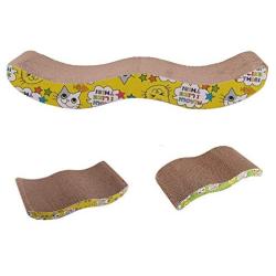 Tylu Cat Scratcher Cardboard Cat Scratching Toy Durable Scratching Pad 1 Pack Board with 2 Pack Catnip for Furniture Protector