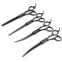 MAXMAN Dog Grooming Scissors Set,Titanium Coated 6CR Stainless Steel Pet Grooming Scissors,Thinning,Straight,Curved Shears for Dogs and Cats