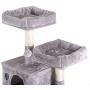 Hey-brother 60 inches Multi-Level Cat Tree Condo Furniture with Sisal-Covered Scratching Posts, 2 Plush Condos, 2 Plush Perches, for Kittens, Cats and Pets