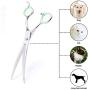 LovinPet Pet Grooming Scissors Professional Dog Cat Grooming Shears with Round Blunt Tip Stainless Steel, Dog Curved Scissors for Grooming Cats Dogs Grooming Tools & Set
