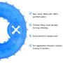 NWK Pet Teether Cooling Chew Toy for Dogs Teething Toy for Puppies, Fit with Treats for More Fun (Chewing Ring)