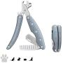 Oaoleer Dog Nail Clippers, Metal Pet Trimmers-Multifunctional Foldable Type with Safety Guards to Avoid Excessive Cutting, Built-in Nail File and Comb,Stylish Appearance,Professional Grooming Tool.