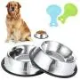 Inscape Data 2 Pack Dog Bowl Stainless Steel Dog Food and Water Bowls Pet Feeder Bowls with Spoons, Non-Slip Rubber Base - Easy to Clean Inscape Data 2 Pack Dog Bowl Stainless Steel Dog Food and Water Bowls Pet Feeder Bowls with Spoons, Non-Slip Rubber Base - Easy to Clean