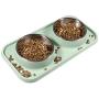 L.D.Dog Cat Bowls for Food and Water with Stand, Cat Food Bowls Non-Spill and Non-Skid, Removable Stainless Steel Bowls for Cats, Small Size Dogs