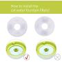 Decdeal Cat Water Fountain Filters Replacement Filters with Resin and Active Carbon for Flower Fountain Cat Water Fountain Water Dispenser
