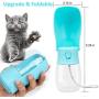 Coppthinktu Dog Water Bottle - Foldable Pet Water Bottle with 2 Dog Waste Bag, Lightweight Portable Dog Water Bottles for Walking Hiking Travel, Easy to Carry, Food Grade Plastic