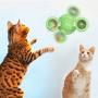 Vigorstar Windmill Cat Toys, Spinning Interactive Pet Toy, Turntable LED Light Ball Catnip Toy, Rotate Cat Toothbrush, Teeth Cleaning Massage Chew Silicone Smart Fun Kitten Kitty Gift Suction Cup Base