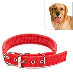 Pet Toys Great Foam Cotton Polyester Pet Collars Pet Neck Strap Dog Neckband Cats Dogs Collars, 3.5cm x 57cm (Black) (Color : Red)