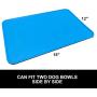Max and Neo Dog Bowl Silicone Food Mat - We Donate One for One for Every Product Sold (18'' x 12'', Blue)