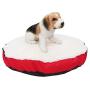 long rich Durable Oxford to Sherpa Pet Cave and Round Pet Bed, 25'', with Removable top and Insert, by Happycare Textiles