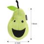 ZARYIEEO Dog Squeaky Chew Toy, 2-in-1 Pear with Cherry Ball Interactive Squeaker Toy for Chewers, Durable Stuffed Plush Fruit Shaped Squeak Ball for Small Medium Large Dogs, IQ Snuffling Toy for Pet