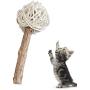 ocijf179 Cat Toy Pet Cat Kitten Wood Matatabi Bell Rattan Ball Snack Stick Molar Chewing Toy - Wood Color