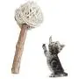 ocijf179 Cat Toy Pet Cat Kitten Wood Matatabi Bell Rattan Ball Snack Stick Molar Chewing Toy - Wood Color