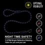 Kruz Reflective Dog Leash -KZROPE5048/5060 - Soft Silicone Grip with Click & Lock Snap - Walking, Running and Pet Training - Heavy-Duty, Durable Rope - Security, Safety, Control, and Comfort