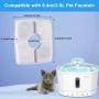 Litviz Pet Fountain Replacement Filters, 8 Pack Cat Water Fountain Filters, Suitable for 84oz/2.5L Automatic Pet Fountain Cat Water Fountain Dog Water Dispenser, Activated Carbon and Resin