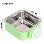 Love Dream Crate Dog Bowl, Stainless Steel Removable Cage Hanging Food Water Bowls with Bolt Holder for Puppy Cat Rabbite Birds Love Dream Crate Dog Bowl, Stainless Steel Removable Cage Hanging Food Water Bowls with Bolt Holder for Puppy Cat Rabbite Birds