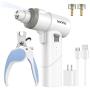 lexvss Pet Nail Grinder Set- Dog Nail Grinder Automatic & Manual with LED Light and Nail Clippers, 3 Speed Low Noise Cat Nail Trimmer, Painless Grooming Claws File for Small Medium Large Dogs & Cats