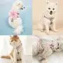 Beirui Escape Proof Small Dog Harness for Puppies - Cute Floral Puppy Walking Harness with Detachable Flower (Chest 12-21”)