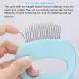 2 Pcs Cat Dog Comb Pet Grooming Massage Tool, Cat Dog Brush Pet Shell Comb for Removing Matted Tangled and Loose Hair (Blue)