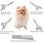 7 inch Dog Grooming Kit Pet Cat Grooming Scissors Tool Round Tips Professional Stainless Steel Curved Straight Thinning Shears Clippers