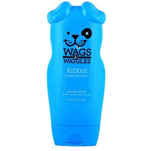 Wags & Wiggles Kiddie Puppy Shampoo in Powder Fresh Scent | Tearless Puppy and Dog Shampoo, 16 Ounces