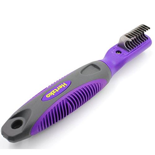 Mat Remover by Hertzko – Grooming Comb Suitable for Dogs, Cats, Small Animals - Great Tool for Removing Tangles, Mats, Knotted or Dead Hair