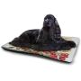 DayDayFun Rowan Pet Mat Customization Branch of Rowan with Fruit in Watercolor Mountain Wild Nature Foliage Artwork Bite-Resistant Pet Mat Grey Red Black