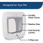 Medium Cat Door (Outer Size 7.4'' x 7.8''x1''), 4 Way Locking Cat Flap Door for Interior Exterior Doors, Weatherproof Pet Doors for Cats & Doggie with Circumference < 23'', Coffee