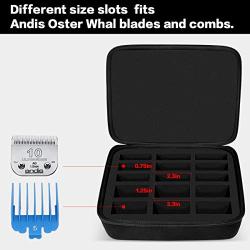 Clipper Blades Case, Dog Grooming Clippers Holder, Clipper Comb Guard Storage Organizer for Andis/Oster/Wahl -Holds 15pcs (Case Only)