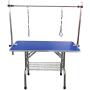 BUNNY BUSINESS Adjustable Portable Stainless Steel Dog Grooming Table with Arm Noose and Accessories Tray, 117 x 60 x 76 cm/ 46 x 23.6 x 30-inch, Black_P