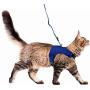Downtown Pet Supply Cat Vest Harness and Leash Combo with Added Safety Features to Make it Escape Proof for Small, Medium, Large Cats and Small Dogs/Puppy (Available in Blue and Black)