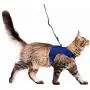 Downtown Pet Supply Cat Vest Harness and Leash Combo with Added Safety Features to Make it Escape Proof for Small, Medium, Large Cats and Small Dogs/Puppy (Available in Blue and Black)